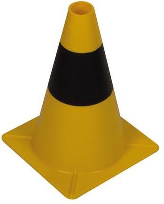 Cône de barrière Perel, pour délimiter des zones, noir/jaune, usage récréatif, 30 cm