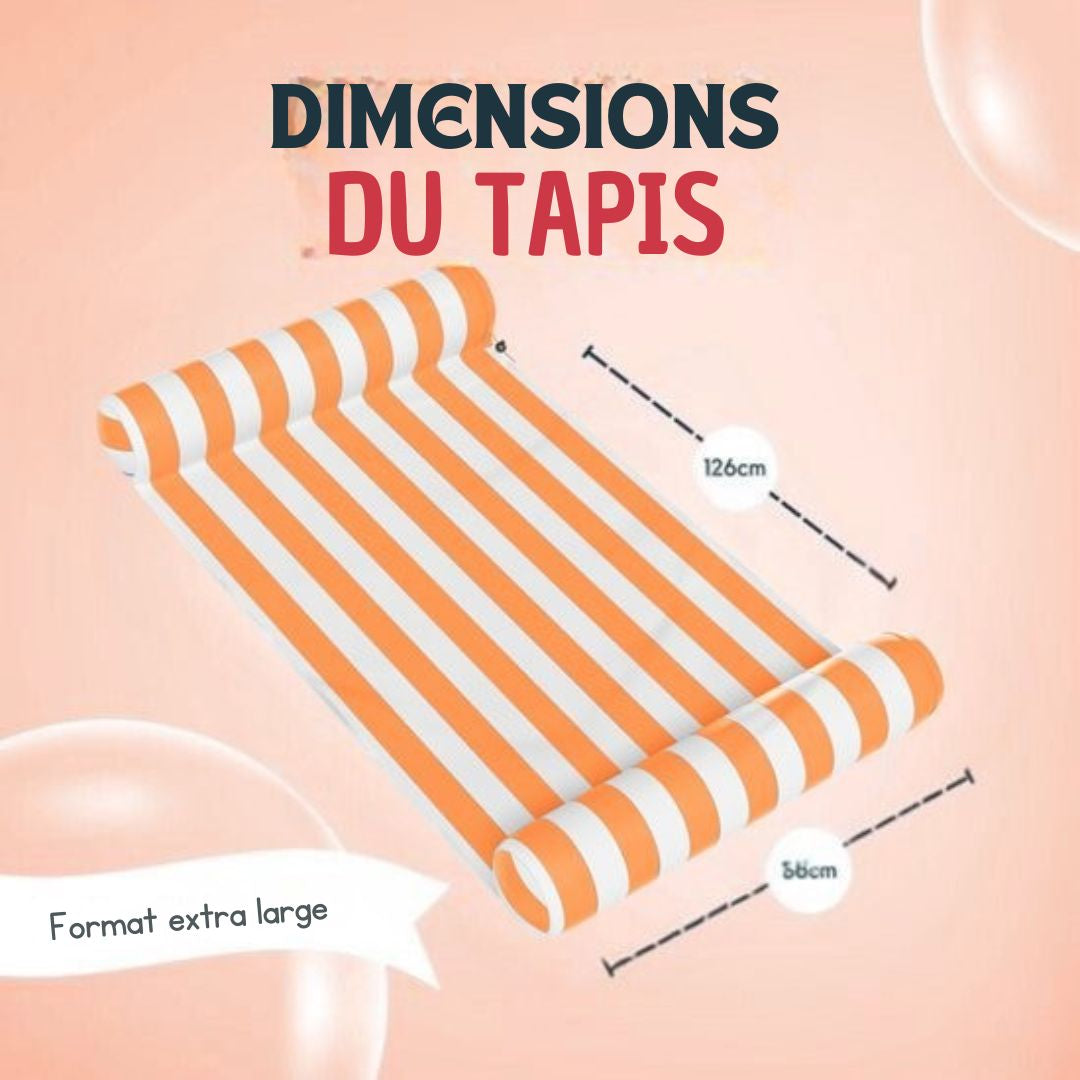 Hamac d'eau de luxe - Travelly - matelas d'air - piscine - jouet d'eau - Orange