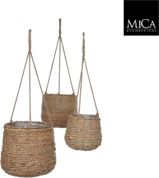 Panier suspendu brun clair h90xd30 cm