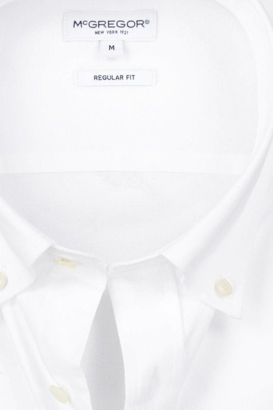 McGregor Shirt Shirt Oxford Stretch Mm999 6001 01 9000 White Taille de l'homme - L