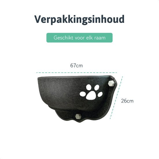 LBB Hamac pour chat - Pour fenêtre - Forme bol - Panier pour chat - Fenêtre - Hamac pour chat - Animaux - Lit pour chat - Panier pour chat - Dormir - Se coucher - Gris