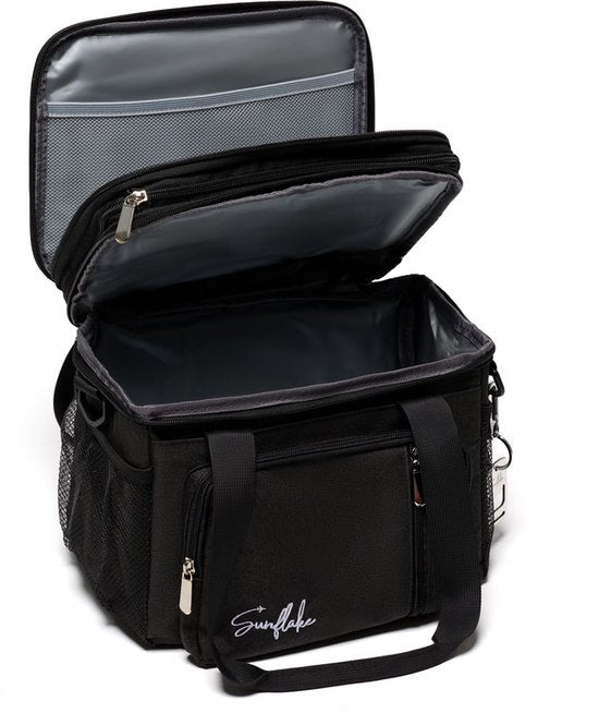 Cool Bag Lunch - Cool Bag Small - 15 Liter Lunch Bag Adult - Lunch Bag for Women & Men - Black - Sunflake