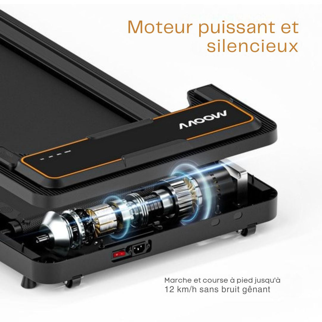 Moovv SmartStep Pro v3 Incline - Tapis de marche pliable - Tapis de marche avec fonction d'inclinaison de 10% - Tapis de marche pliable 1-12 km/h - Accessoires inclus