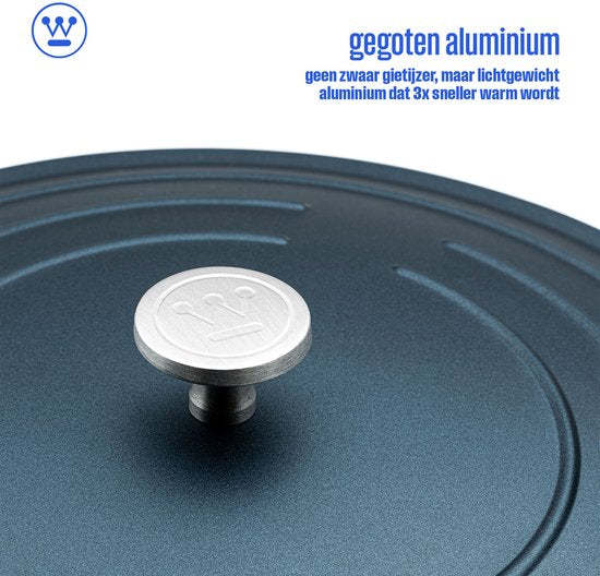 Casserole Westinghouse Performance - Ø28 cm - Couvercle inclus - Plaque à induction - Bleu