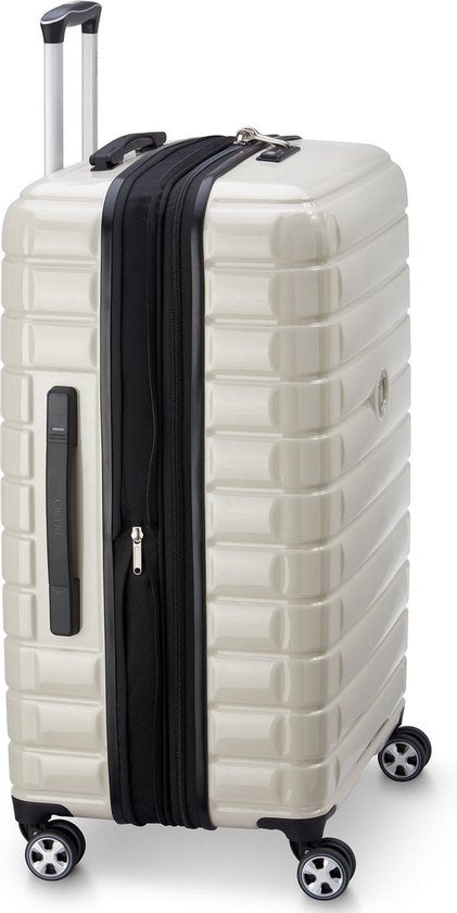 DELSEY PARIS Shadow 5.0 4DR Trolley extensible - 75 cm - 106L - Valise rigide - Serrure TSA - Ivoire/Crème