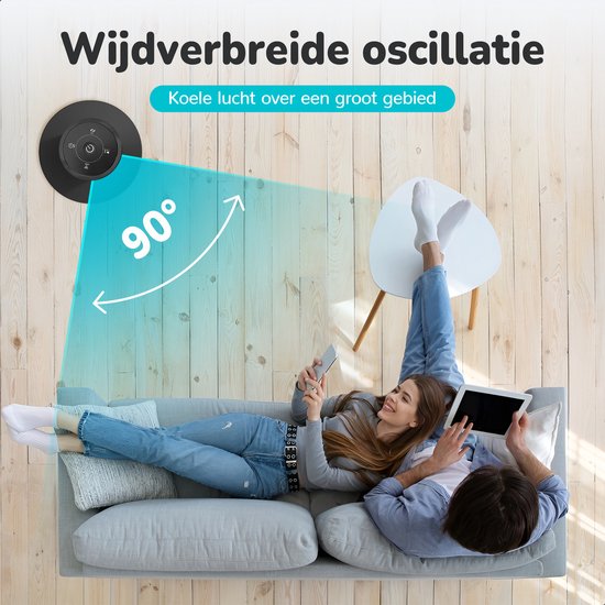 Ventilateur de tour Bloomfold - 38 pouces - Noir - Télécommande - Mode veille - Minuterie 12 heures - Affichage LED complet