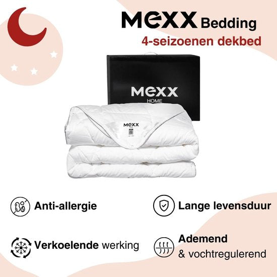 Mexx - Couette 4 saisons - 200×200 cm - couette été et hiver - duvet synthétique - anti-allergie - anti-acariens