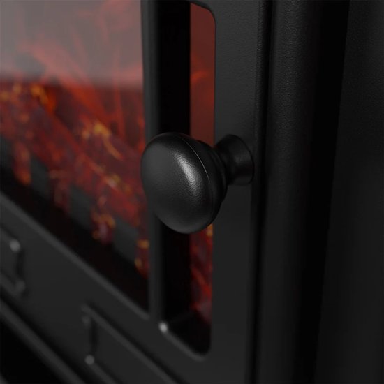 Foyer électrique - Effet de flamme inclus - Noir