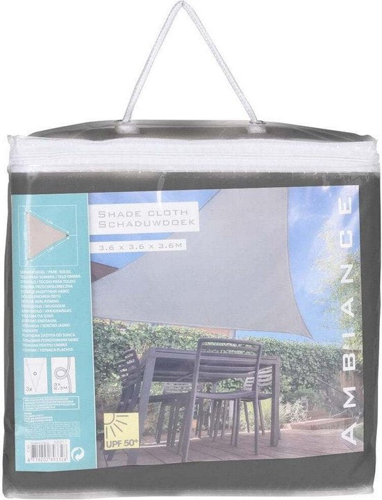 Ambiance Toile d'ombrage triangulaire 360x360x360 cm Gris