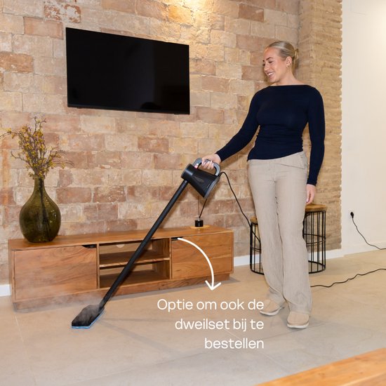 Techweise TS Compact Handheld Steam Cleaner - 15 Accessories - 1200W 2.6 Bar- Wet & Dry function - Handheld Steam Cleaner