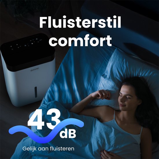 Déshumidificateur et purificateur d'air Auronic - Better Plus Series - Déshumidifie 30L par jour - Réservoir d'eau de 5L - Chambre à coucher, salle de bain, salon et bureau - Dévoreur d'humidité pour la maison - Blanc