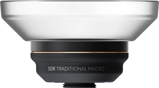 Objectif ShiftcamObjectif macro traditionnel ultra 10x - Gros plans à fort grossissement - Mise au point nette avec une profondeur de champ accrue - Prise de vue détaillée jusqu'à 25x pour des gros plans extrêmes - Noir