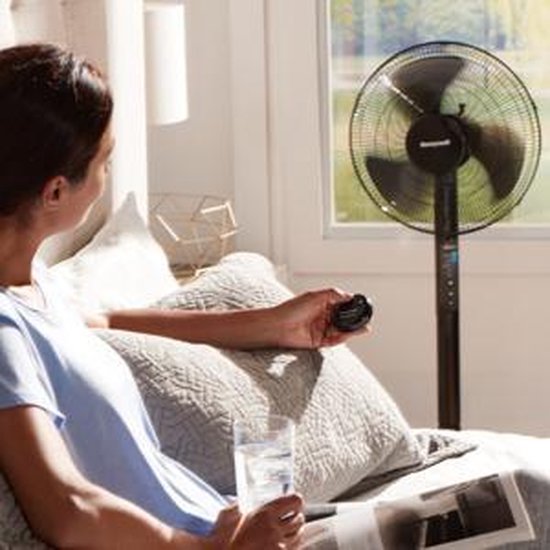 Honeywell HSF600BE4 - Statiefventilator - Zwart