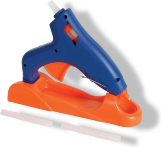Toolland Pistolet à colle sans fil 25 W/230 VAC, chauffage rapide, température 170~180 °C, câble détachable, alimentation automatique en colle, 3 cartouches de colle incluses, câble 1,4 m, idéal pour les réparations rapides