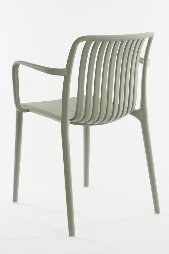 Mica Decorations Chaise de jardin Paloma - L53 x L53 x H78 cm - Polypropylène - Vert