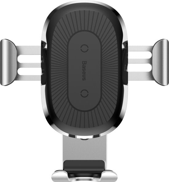 Baseus Gravity Car Mount Car Holder + Qi Wireless Charger Argent
