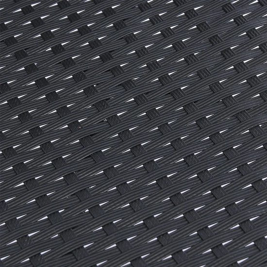 Chaises de jardin en polyrotan Yoro - 4 pièces - Noir - Empilable