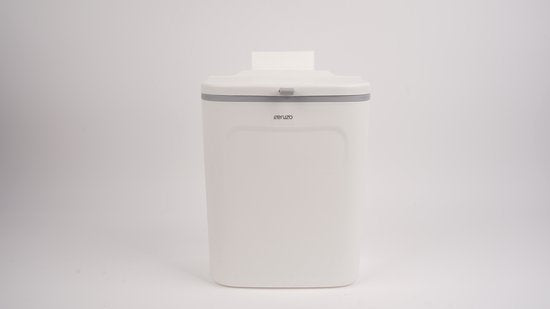 Ceruzo Poubelle - avec couvercle coulissant - 9 litres - Poubelle de comptoir GFT - suspendue ou sur pied - Blanc -24 x 16 x H30 cm