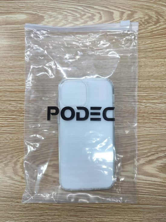 Podec iPhone 13 mini Case Transparent - Bundle with 2x Screen Protector + 2x Camera Protector - Phone Case with Protective Glass - Case Transparent