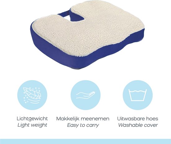Konbanwa pillow, Soft Gel Seat - Coussin de siège - Coussin en gel - 47x36 cm - Orthopédique et ergonomique - Coussin cale, Coussin rebondissant - Coussin de bureau - Coussin de voiture - Chaise de bureau - Travail à domicile - Coussin pour fauteuil roula