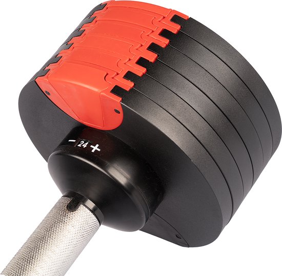 Matchu Sports - Haltères réglables 24 KG - Jeu d'haltères - 1 pièce - 6 haltères en un ! - Jeu d'haltères réglables - Jeu d'haltères - Jeu de poids - Poids