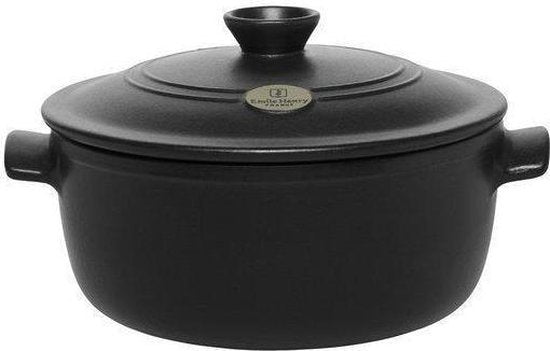 Emile Henry Flame Poêle de cuisson - Ronde - 5.3 l - Noire