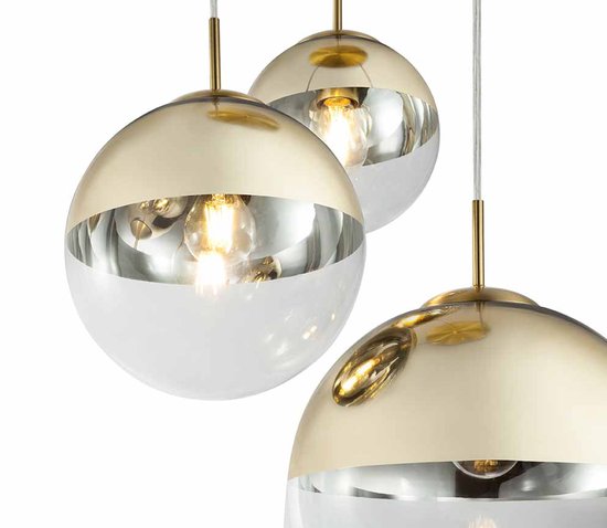 Globo - lampe suspendue - Varus - or - verre - Ø 51cm - E27 - 15855-3