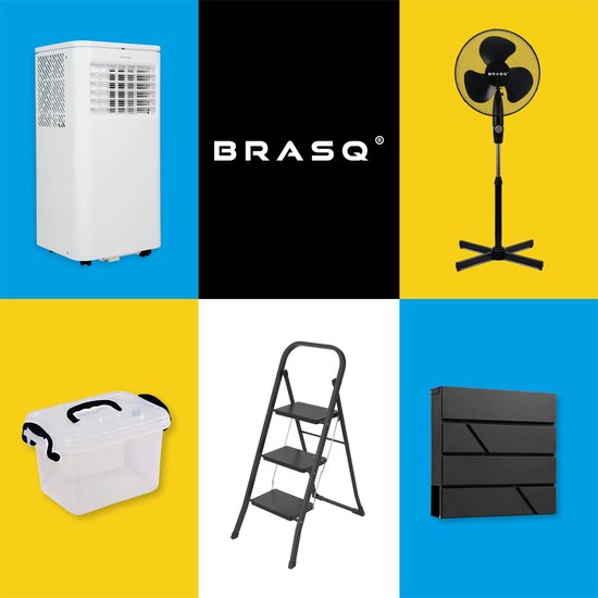BRASQ Radiateur convecteur électrique - Thermostat réglable - Radiateur électrique - 750/1250/2000 watts - Chauffage - Noir