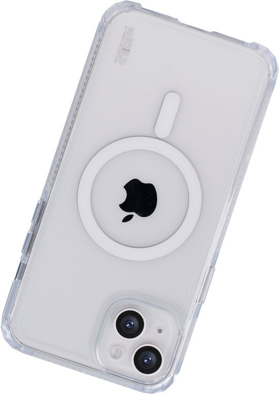 SoSkild Case iPhone 15 Plus MagSafe - Defend Heavy Impact Case - Étui magnétique Magsafe transparent - Transparent