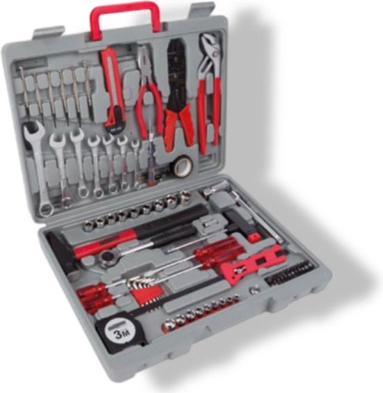 Toolland Set d'outils en mallette, 555 pièces, y compris mallette de rangement pratique, avec vaste assortiment et accessoires