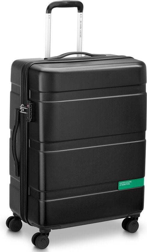 Set de valises Now - Delsey Paris x United Colors Of Benetton - 3 pièces - Bagage à main 34L + bagage à main 65L et 93L - Noir