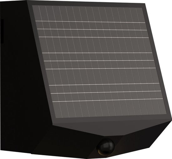 FlinQ Orion - Applique solaire intelligente - Applique solaire de jardin - Énergie solaire - Lumière blanche et colorée - Détecteur de mouvement - Alexa & Google Assistant - Noir