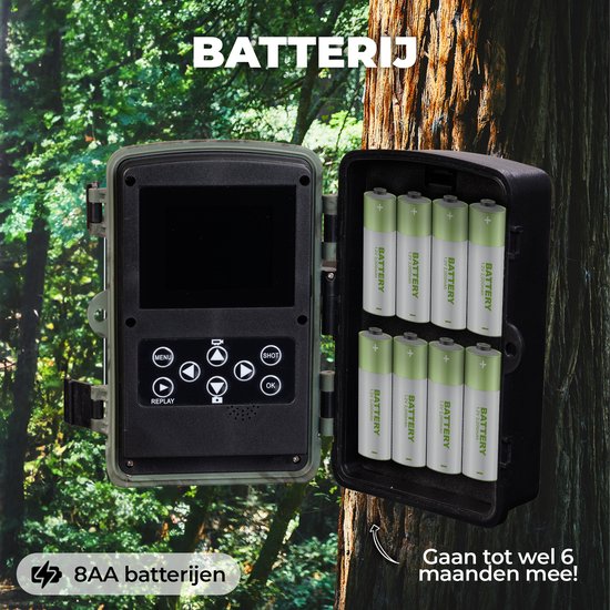 Denver Caméra de Chasse avec Vision Nocturne - 4K Ultra HD - 50MP - Écran LCD - Étanche - WCT8016