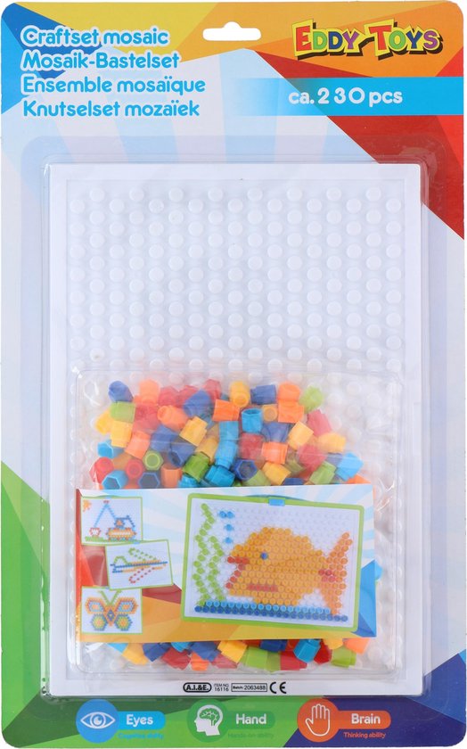 Eddy Toys Plug-in Mosaic - Kit de bricolage - avec exemples - 230 pièces