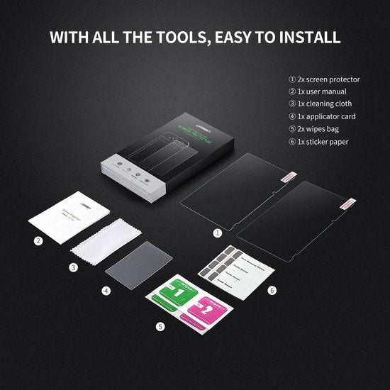 Protection d'écran - UGreen - adapté à la Nintendo Switch - Verre trempé 2-Pack - Duopack