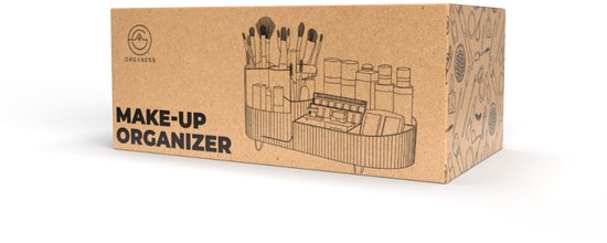 Organess - Organisateur de maquillage - Boîte de rangement - Organisateur de soins - Trousse de maquillage - Rotation à 360 degrés - Blanc laiteux