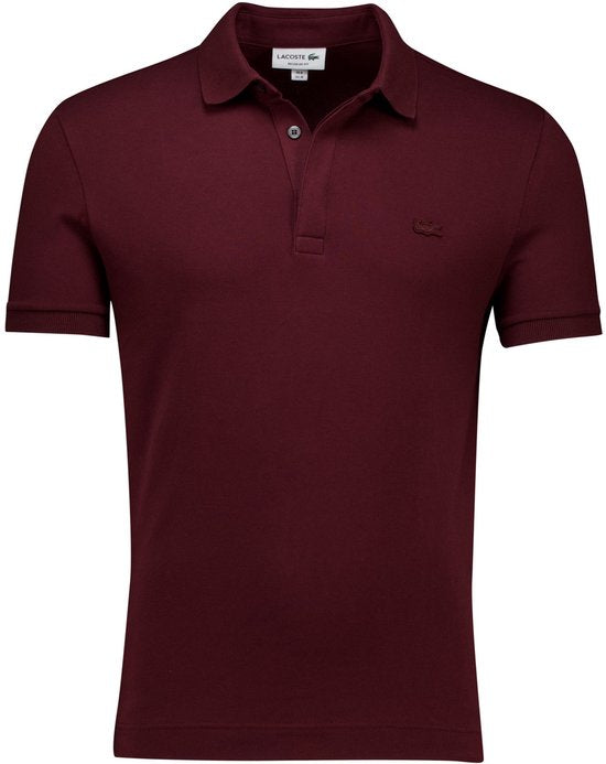 Polo Lacoste manches courtes rouge