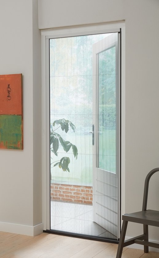 Porte moustiquaire plissée Bruynzeel s500 100x209 gris