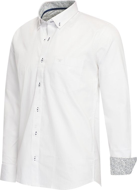 Cappuccino Italia - Chemise stretch homme Ancona - Blanc - Taille XXL