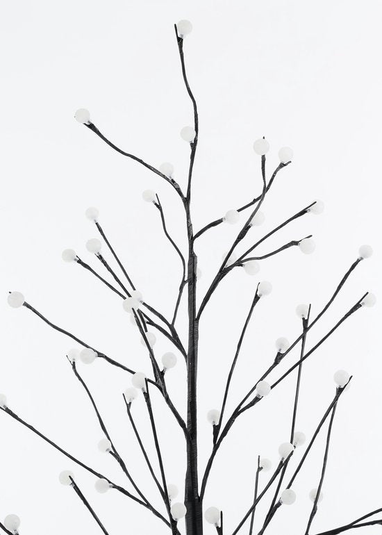 Luca Arbre à lumière avec éclairage LED blanc classique - H150 x Ø80 cm - Métal - Noir