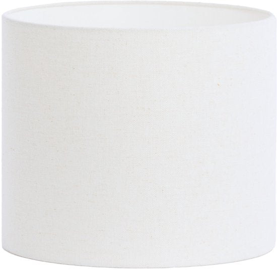 Light & Living Abat-jour cylindrique Livigno - Blanc d'œuf - Ø40x30cm - pour lampes de table, lampadaires, suspensions