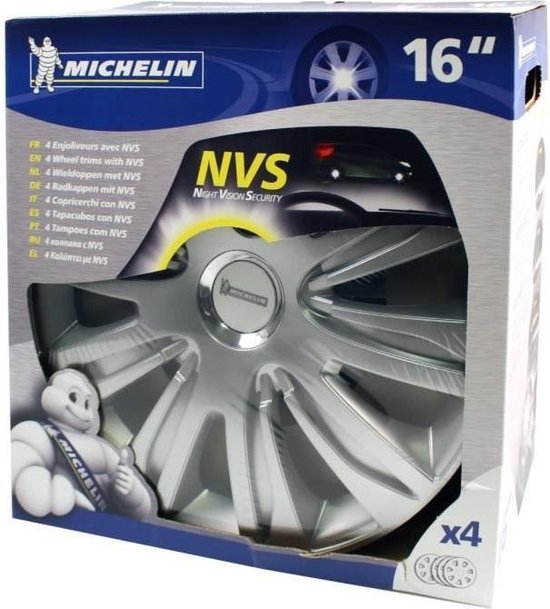 Michelin Enjoliveurs de roue 16 pouces - chrome - 4pcs