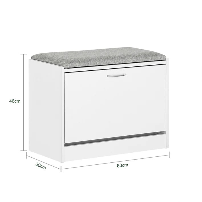 Meuble de rangement pour chaussures - SoBuy - Siège banc - 60x46x30cm - Gris clair