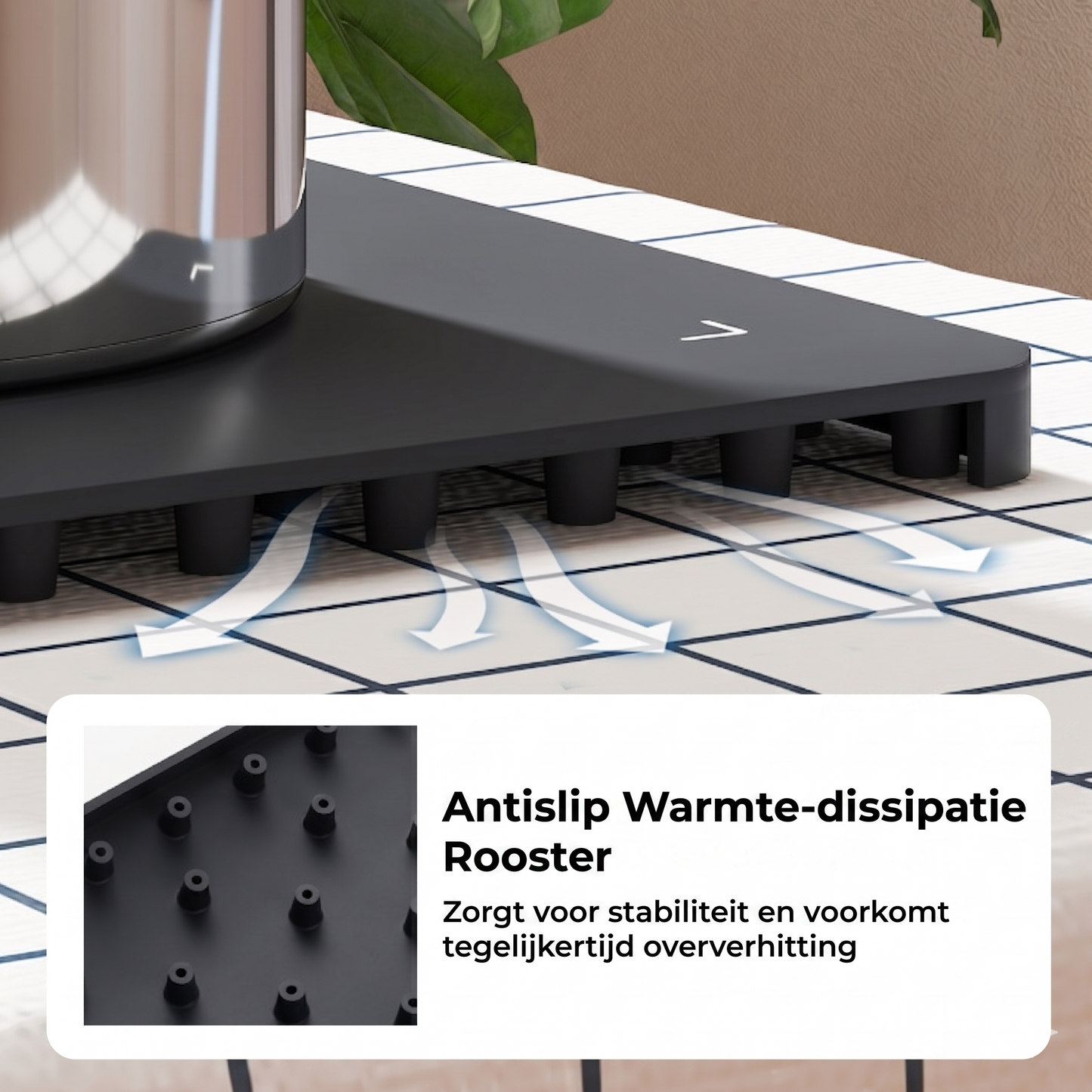 Tapis chauffant électrique Coast - Silicone - Chauffage rapide - Pliable - Portable - Minuteur - Sûr - Antidérapant - Noir