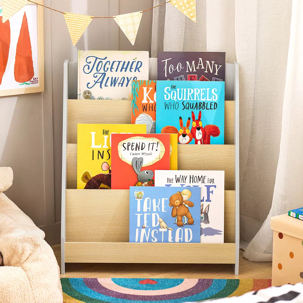 SoBuy Bibliothèque - KMB106-HG - MDF - Max. 8kg - 60x30x70cm - Blanc