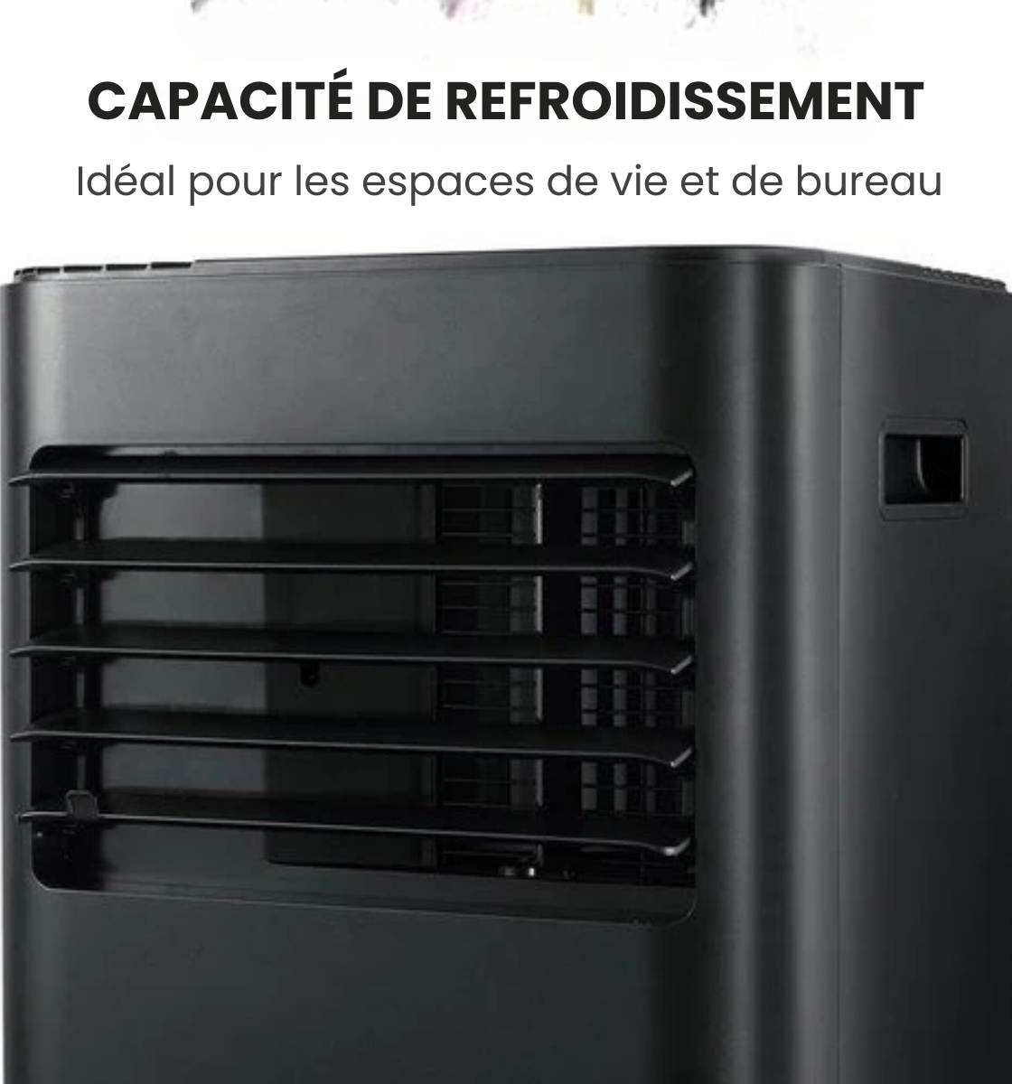 Climatiseur mobile MOA - 9000 BTU - déshumidification - 60 m2 - Noir