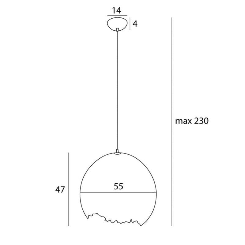Lampe suspendue Nest - Aluminium et pâte à papier - 220V - 13W - Hauteur réglable - Blanc