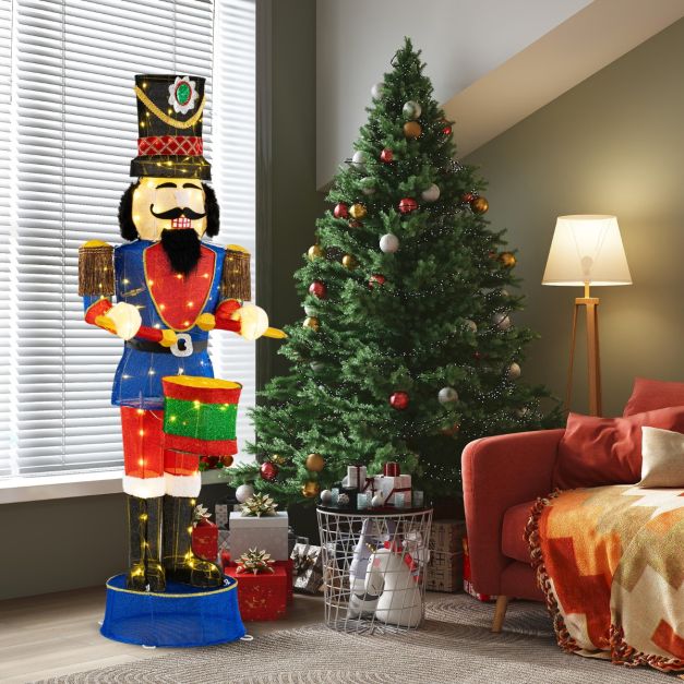 Soldat avec tambour - 185 cm | Décoration de Noël illuminée avec 100 LED