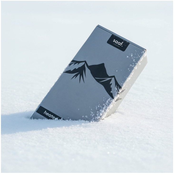 Saaf - Gants chauffants Premium - Taille M - Polyester noir - 3 niveaux de chaleur et rechargeable - Hydrofuge et coupe-vent - Confort optimal