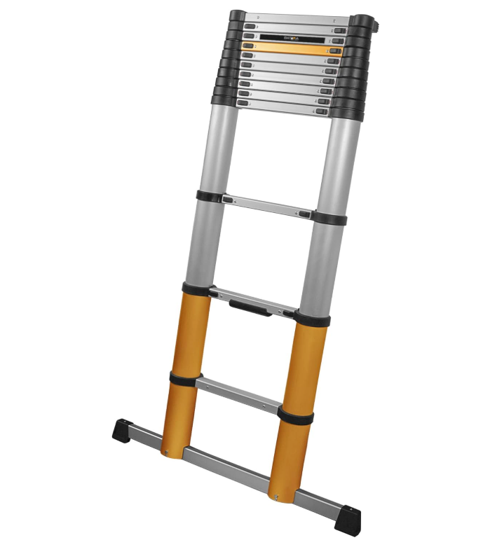 Batavia - Échelle télescopique Girafe Air - 3,81 m - Aluminium - Technologie Soft-Close - Hauteur de travail jusqu'à 4,60 mètres - Compacte et sûre - Usage professionnel et domestique - 7063088